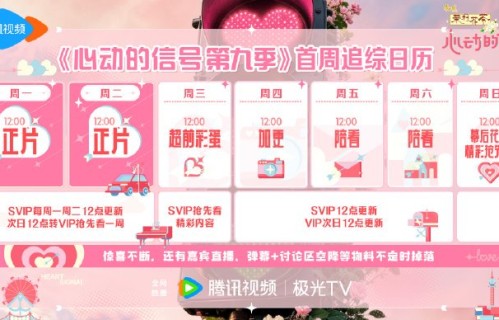 《心动的信号9》每周几更新几期？