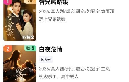 开播即登顶！《替兄藏娇娥》姚冠宇民国虐恋凭什么封神？