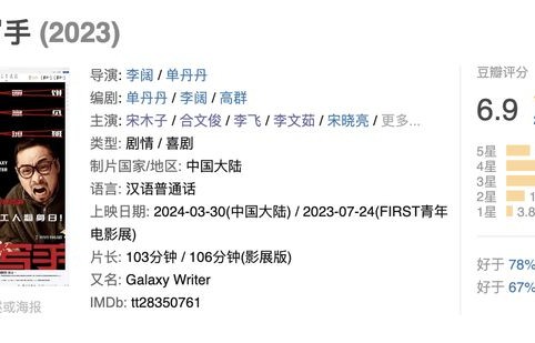 电影《银河写手》网播上线！小成本佳作，堪比《年会不能停》