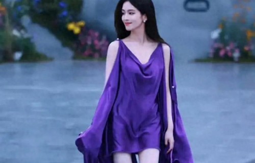 陈昊宇紫色裙子走红毯，160cm穿出两米大长腿既视感