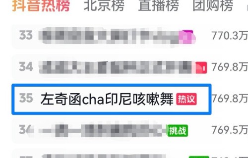 左奇函56天等来单人cha！印尼咳嗽舞1小时28万赞