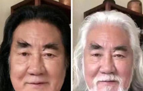 75岁张纪中把头发染黑，还把胡子也剃了，但是看起来感觉更奇怪了