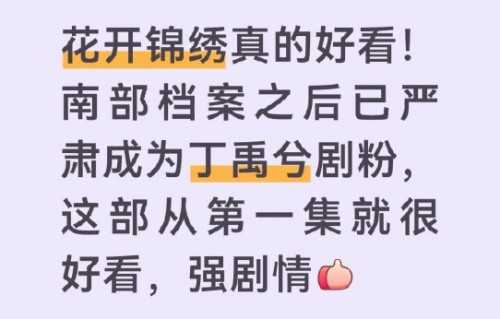 丁禹兮在《花开锦绣》中饰演什么角色？